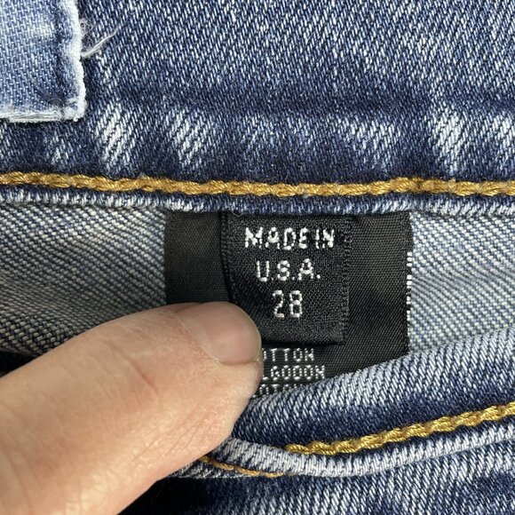 Raw Jeans Womens Size 28 Boot Cut Blue Denim Low Rise Jeans VERY RARE 27x31 USA - Picture 12 of 13